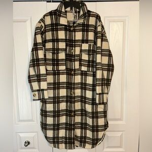Long Plaid Shacket
